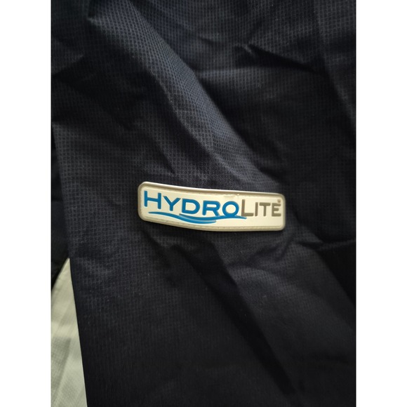 FootJoy DryJoys HydroLite Short Sleeve Golf Rain Shirt Navy White Mens Small - Picture 5 of 8